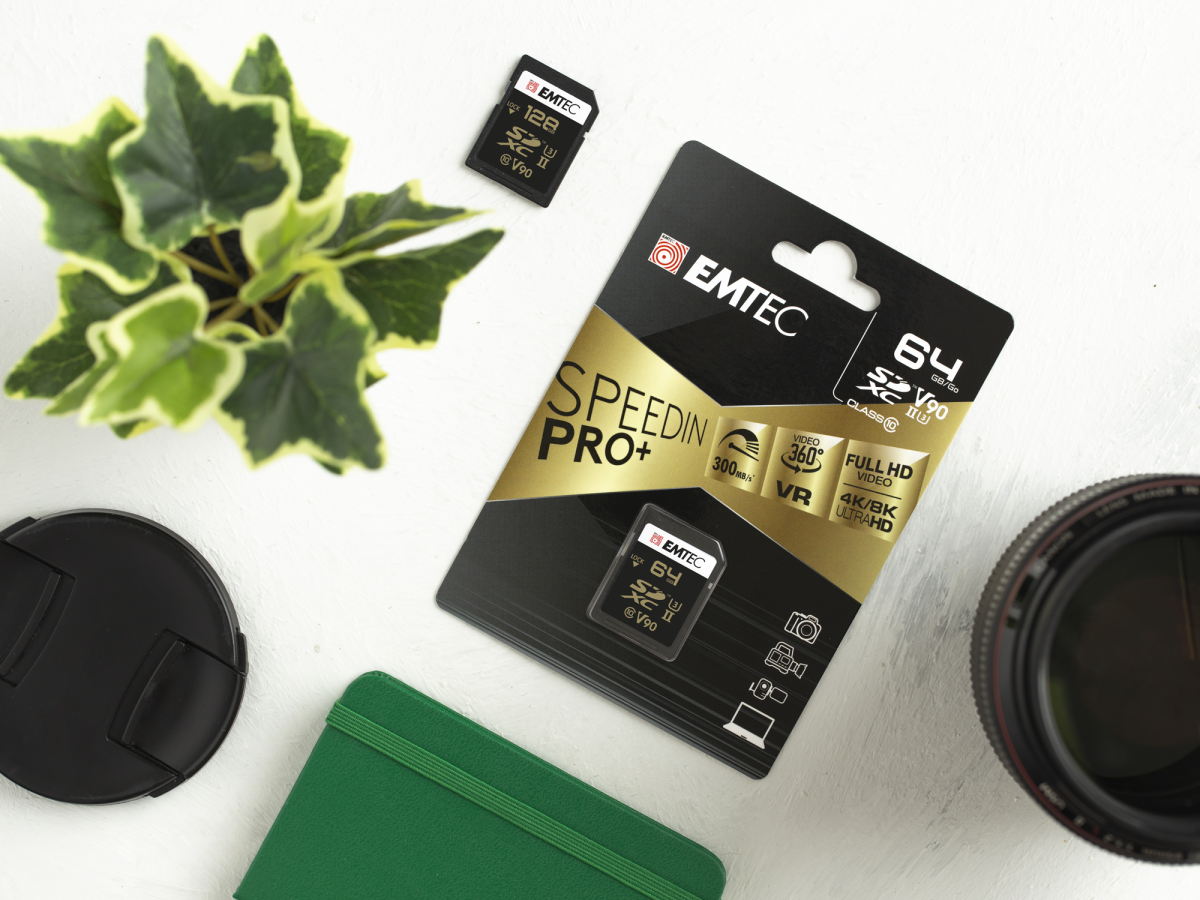 Emtec Speedin Scheda Micro SD 64GB Classe 10 - Lettura 95MB/s, Scrittura 90MB/s, Per Video 4K E Full HD
